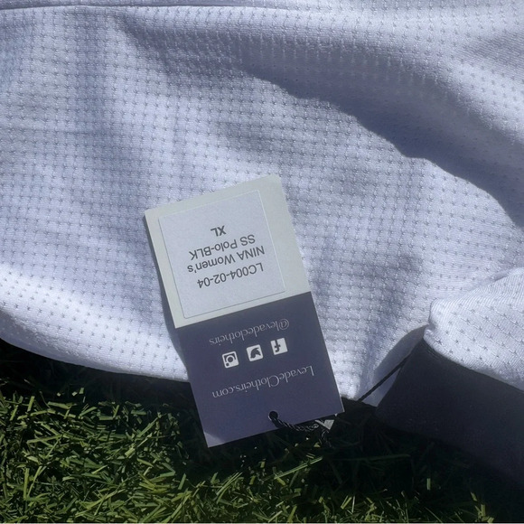 Levade Nina Women’s Short Sleeve Polo White Xl - Picture 3 of 4